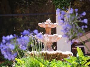 A fountain outside of Las Colinas