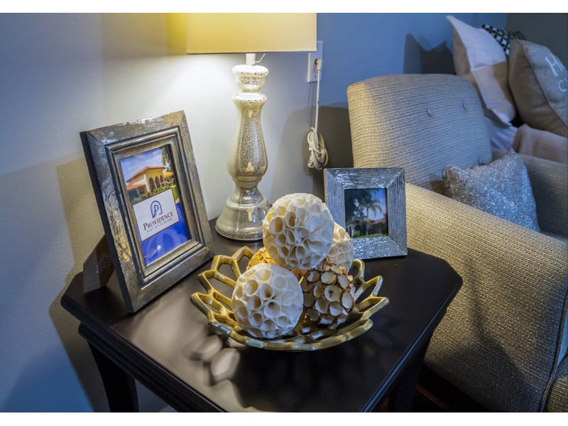 A bedside table at Las Colinas